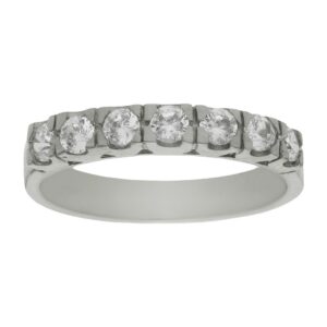 Sortija oro blanco 18kl diamantes