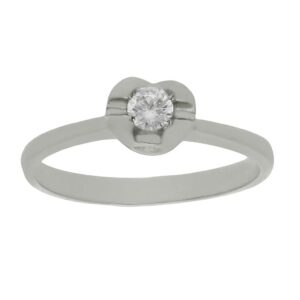 Sortija oro blanco 18kl diamante