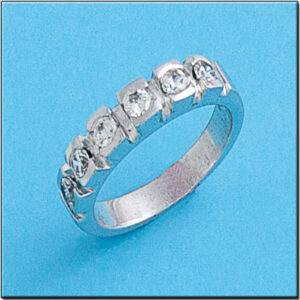 Sortija oro blanco 18kl diamantes