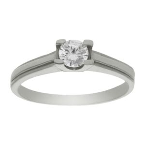 Sortija oro blanco 18kl diamante