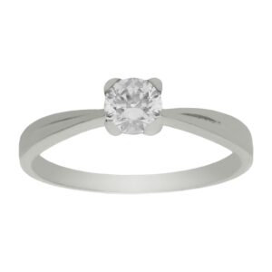 Sortija oro blanco 18kl diamante