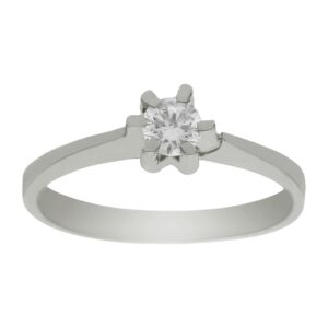 Sortija oro blanco 18kl diamante
