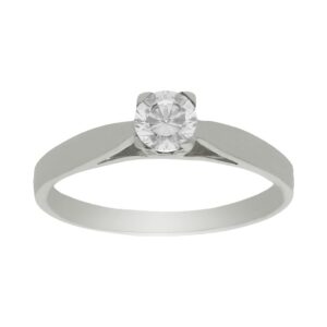 Sortija oro blanco 18kl diamante