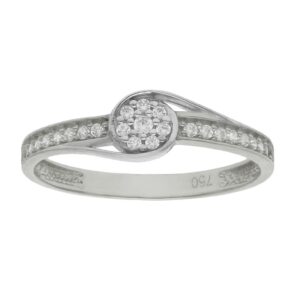 Sortija oro blanco 18kl diamantes