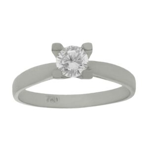 Sortija oro blanco 18kl diamante
