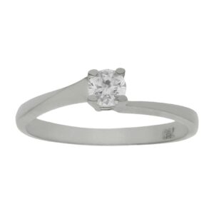 Sortija oro blanco 18kl diamante