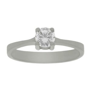 Sortija oro blanco 18kl diamante