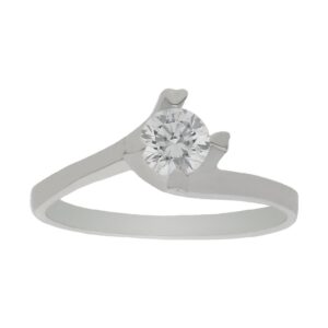Sortija diamante oro blanco 18kl