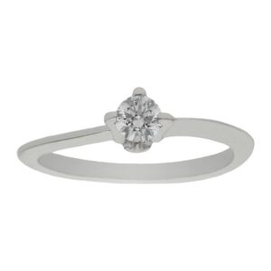 Sortija oro blanco 18kl diamante