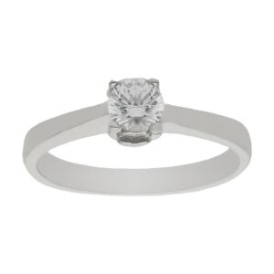 Sortija oro blanco 18kl diamante
