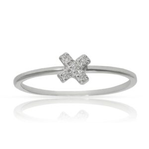 Sortija oro blanco 18kl diamantes