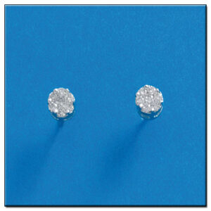 Pendientes oro blanco 18kl diamantes