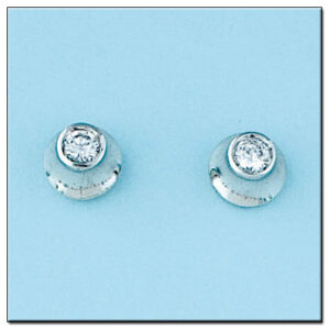 Pendientes oro blanco 18kl diamantes