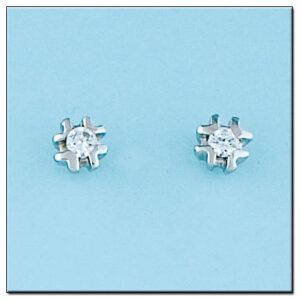 Pendientes oro blanco 18kl diamantes