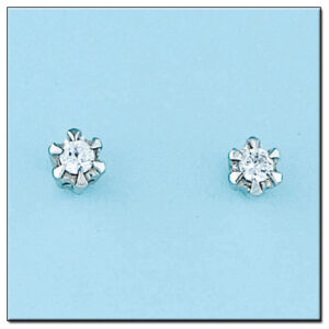 Pendientes oro blanco 18kl diamantes
