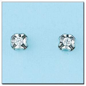 Pendientes oro blanco 18kl diamantes