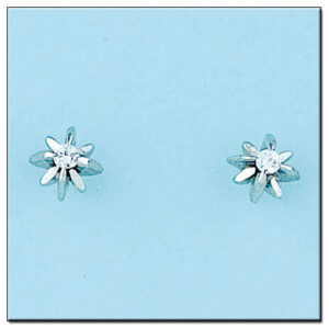 Pendientes oro blanco 18kl diamantes