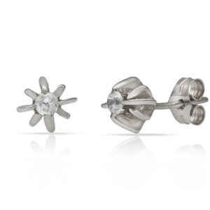 Pendientes oro blanco 18kl diamantes - stock