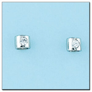 Pendientes oro blanco 18kl diamantes