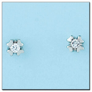 Pendientes oro blanco 18kl diamantes