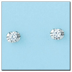 Pendientes oro blanco 18kl diamantes