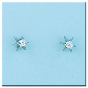 Pendientes oro blanco 18kl diamantes