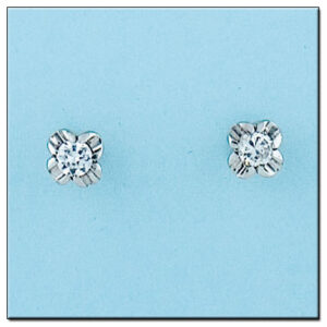 Pendientes oro blanco 18kl diamantes