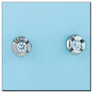 Pendientes oro blanco 18kl diamantes