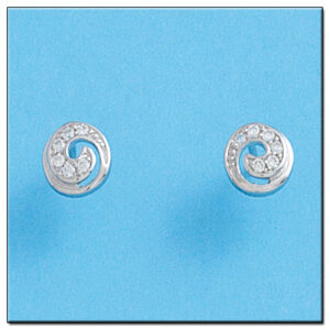 Pendientes oro blanco 18kl diamantes