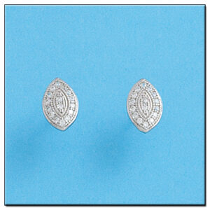 Pendientes oro blanco 18kl diamantes