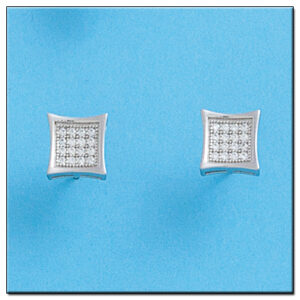 Pendientes oro blanco 18kl diamantes