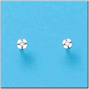 Pendientes oro blanco 18kl diamantes