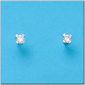 Pendientes oro blanco 18kl diamantes