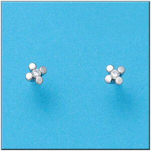 Pendientes oro blanco 18kl diamantes