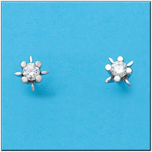 Pendientes oro blanco 18kl diamantes