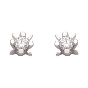 Pendientes oro blanco 18kl diamantes