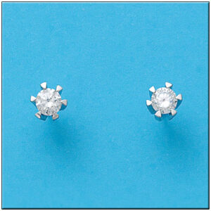 Pendientes oro blanco 18kl diamantes