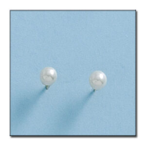 Pendientes oro 18kl perlas shell 4mm