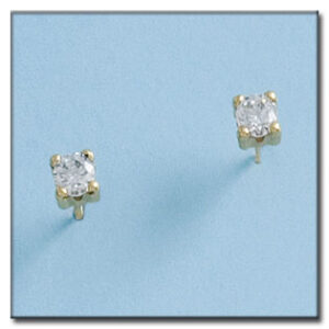 Pendientes oro 18kl circonitas 4x4