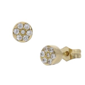 Pendientes oro 18kl circonitas - 5mm