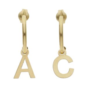 Aros + letras oro 18kl