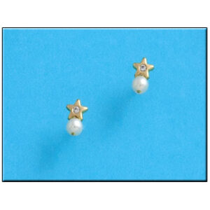 Pendientes oro 18kl estrella
