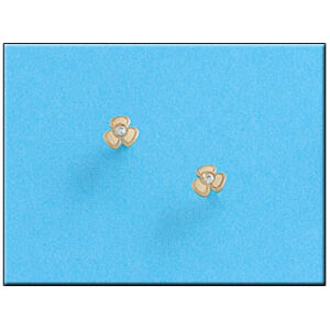Pendientes oro 18kl trebol