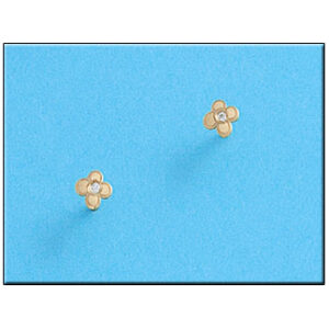 Pendientes oro 18kl flor