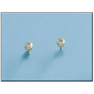 Pendientes oro 18kl hexagonal