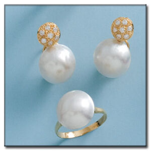 Pendientes oro 18kl perlas japonesas
