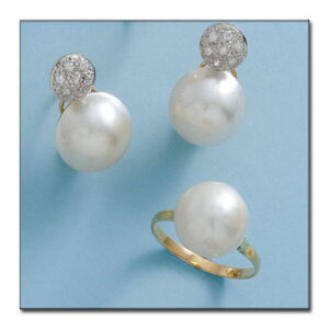 Pendientes oro blanco 18kl p. japonesas