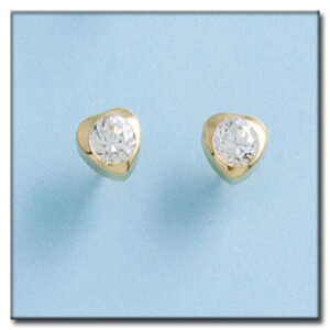 Pendientes oro 18kl corazon - 6mm