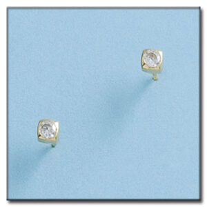 Pendientes oro 18kl cuadrados