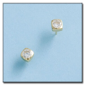 Pendientes oro 18kl cuadrados